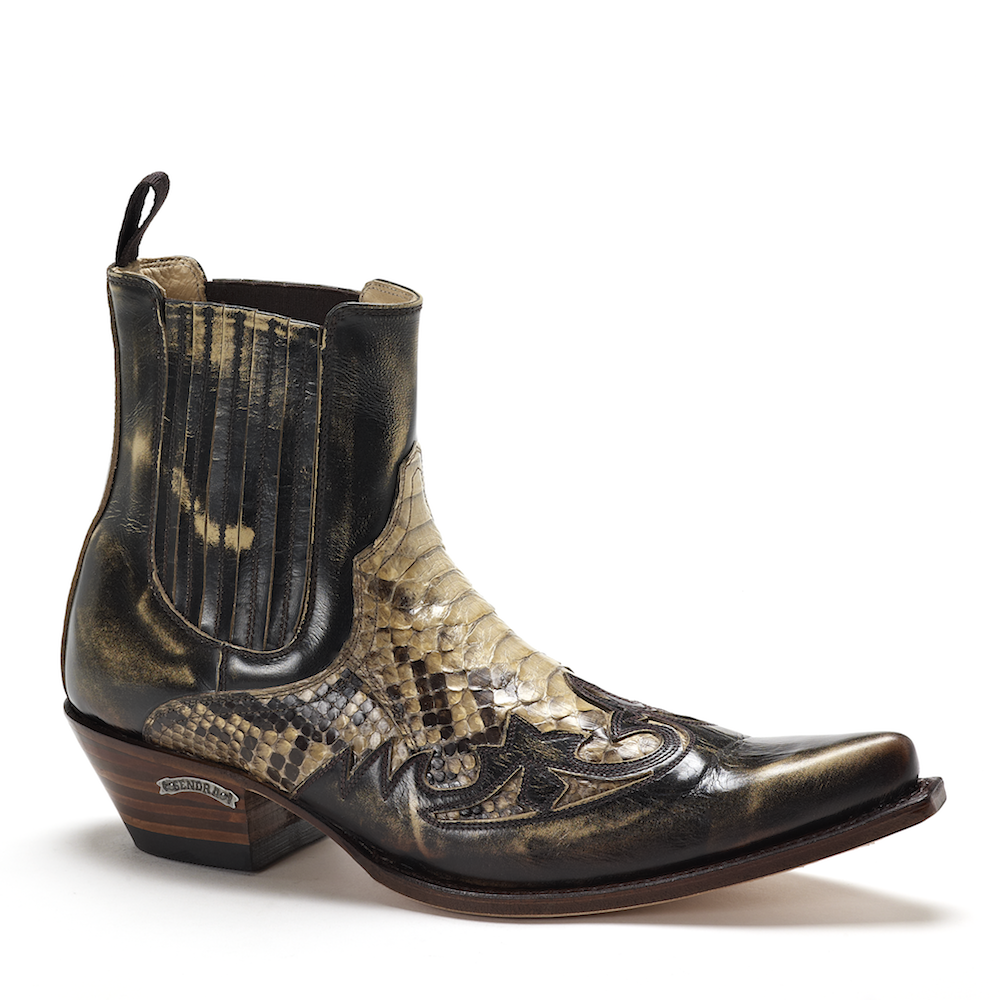 black boots for men cowboy