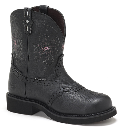 women's waterproof work boots black